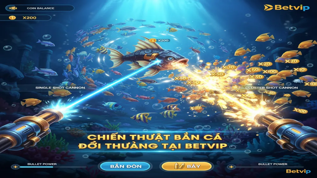 Chiến thuật bắn cá ăn tiền: Bắn đơn hay bắn bầy? Betvip