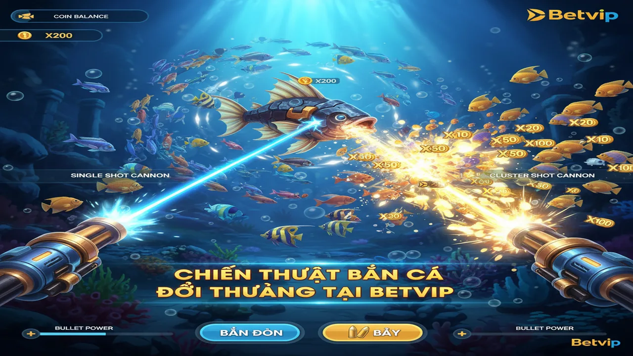 Chiến thuật bắn cá ăn tiền: Bắn đơn hay bắn bầy? Betvip