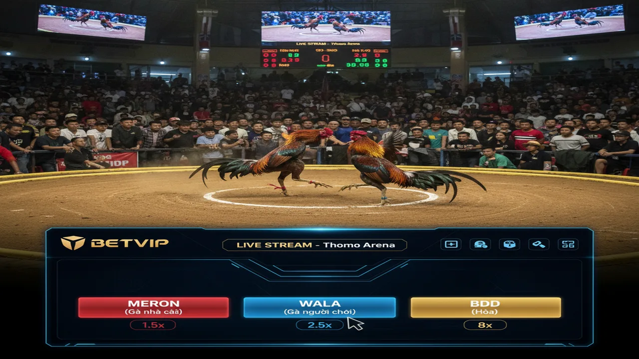 Hướng dẫn chơi Đá gà Thomo trực tiếp Betvip