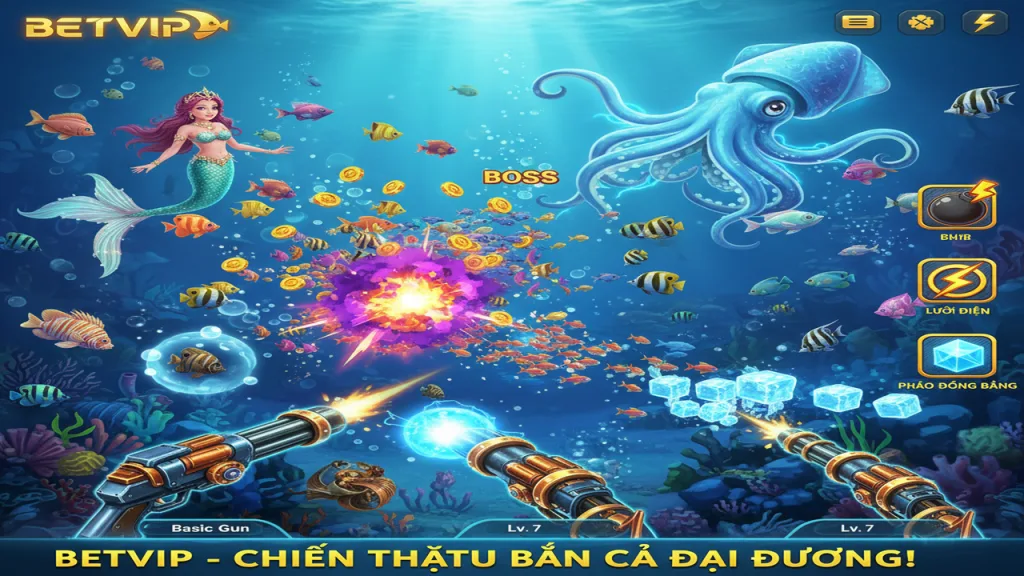 Các loại vũ khí trong Bắn cá và cách sử dụng Betvip